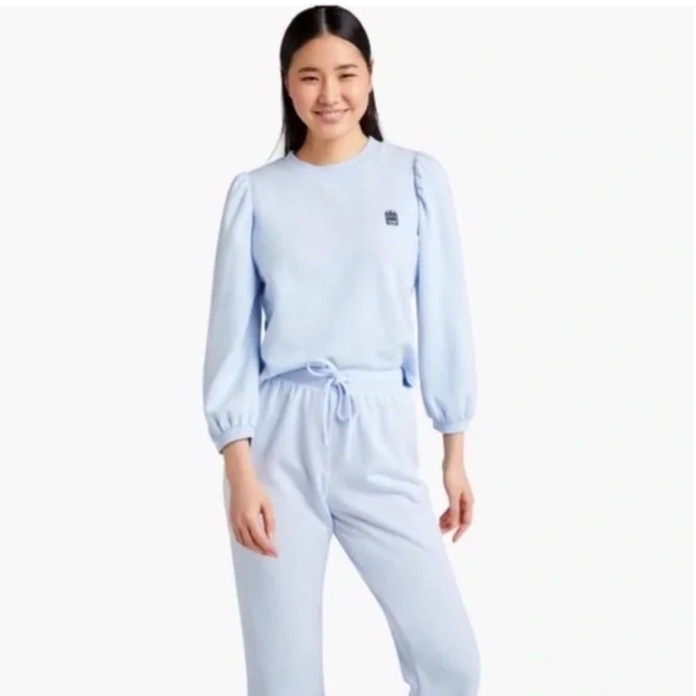 Hill House Teddy Top Long Puff Sleeves Loungewear size large